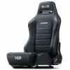Asiento de carreras tipo baquet con respaldo ajustable Next Level Racing ERS3 Elite Premium — cuero sintético negro, respaldo reclinable, compatible con montaje en cockpit y suelo