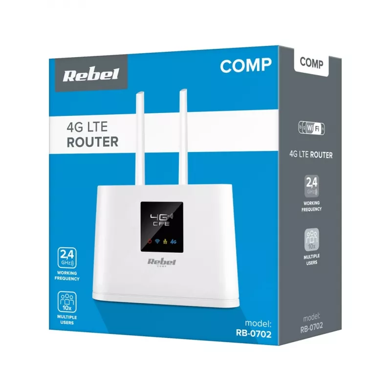 Router Rebel Comp RB-0702 4G LTE — router móvil/LTE, compatible con SIM