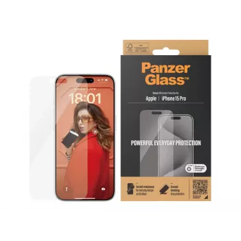 PanzerGlass® Protector de pantalla iPhone 15 Pro | Classic Fit