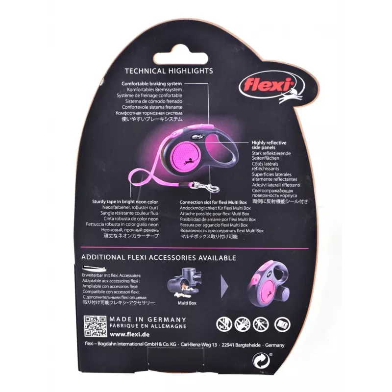 Flexi New Neon S 5 m Correa automática para perros