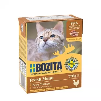Comida húmeda para gatos BOZITA Moist Food 4917 — pollo, 370 g, para gatos adultos, hipoalergénico