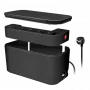 Regleta LogiLink LPS282U 4 tomas de corriente con seguridad 2 USB-A 1 USB-C negra