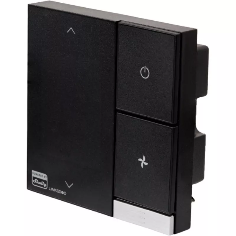 Shelly LinkedGo ST802-B termostato HVAC inteligente, Wi-Fi, Bluetooth, compatible con Apple Home y Google Home, negro