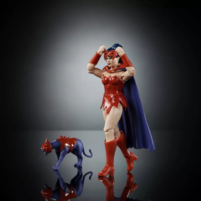 Figura de acción MATTEL MotU Origins Catra 5,5 pulgadas — figura articulada de colección