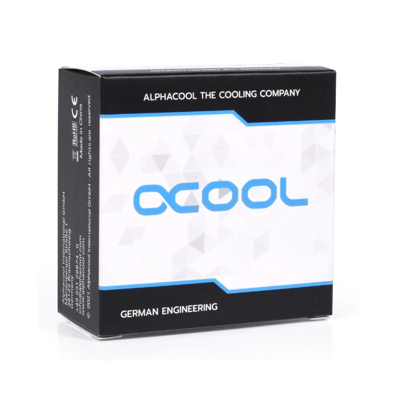 Alphacool adaptador de perfil bajo a 90°, G1/4 macho a G1/4 hembra, giratorio, negro (17578)