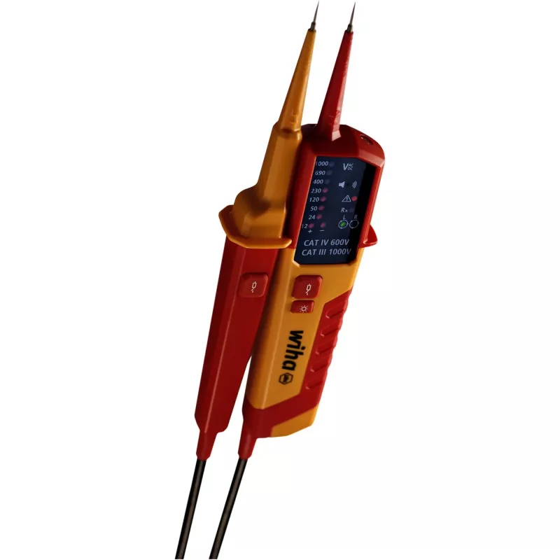 Comprobador de tensión y continuidad Wiha 45216 12–1000 V AC, comprobador manual para tensión alterna y continuidad