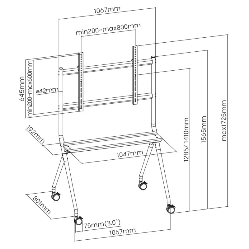 Soporte de TV MACLEAN MC-977 para pantallas de 50–86 pulgadas, capacidad de carga 120 kg