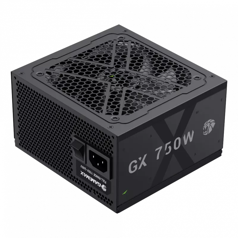 Gamemax fuente de alimentación, 80 PLUS, Gold | GX 750GF | 750 W