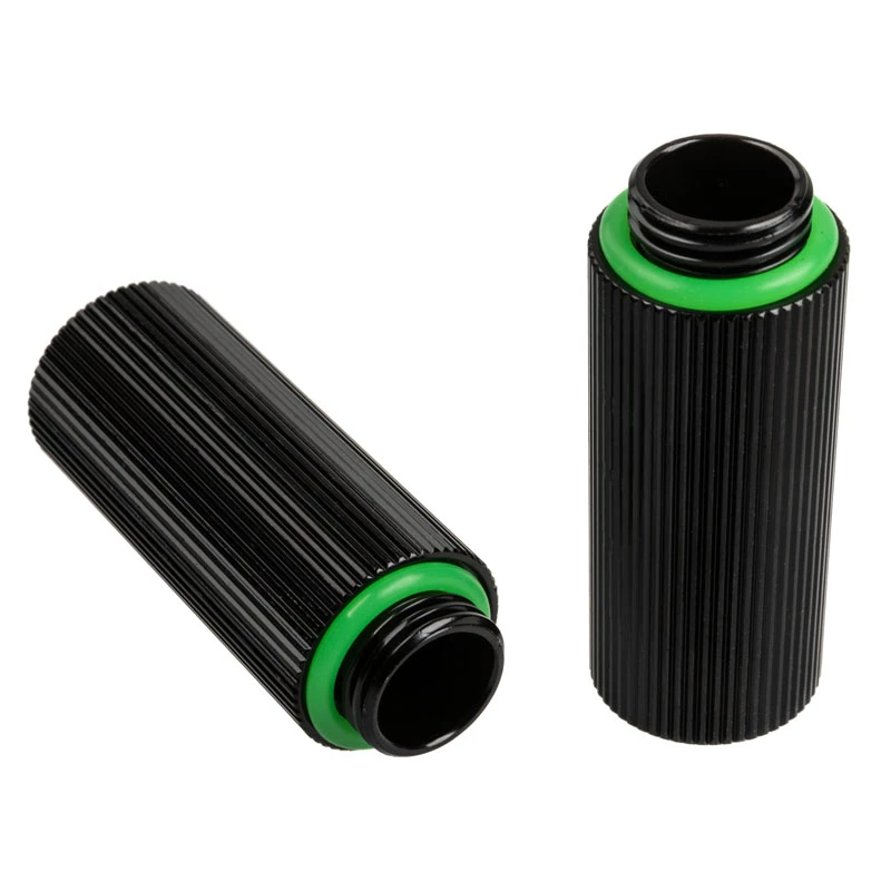 Adaptador G1/4 rosca macho a G1/4 rosca hembra, BitsPower Touchaqua, recto 40 mm, negro (pack de 2)