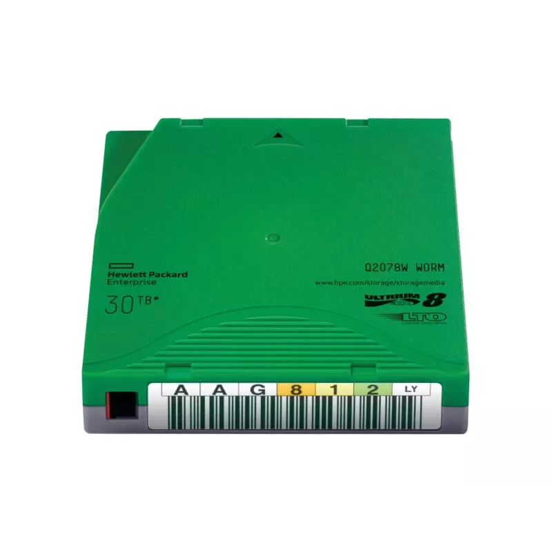 Hewlett Packard Enterprise HPE Ultrium WORM Data Cartridge - LTO Ultrium WORM 8 - 12TB / 30TB - etiquetas de rotulación - verde (Q2078W)