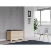 Zapatero cerrado Top e Shop OPAL SZAFKA SONOMA — roble, 850×450 mm, aglomerado, marco de 16 mm