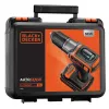 Taladradora Black & Decker ASD18K-QW, sin llave, 1,5 Ah, negro/naranja