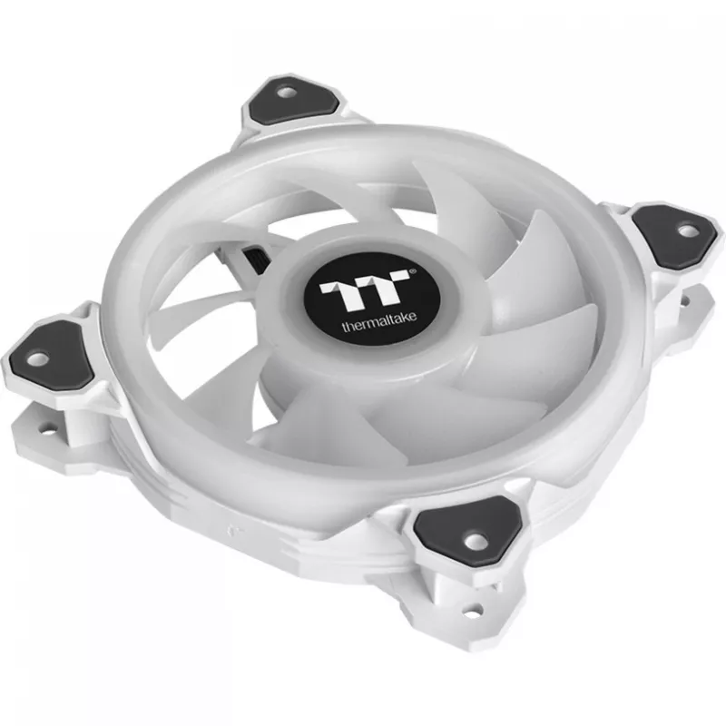 Thermaltake Riing Quad 12 RGB Radiator Fan TT Premium Edition CL-F100-PL12SW-C ventilador para radiador, 120 mm, 500-1500 RPM, blanco, paquete individual