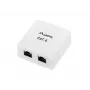 Lanberg OS6-0002-W caja de superficie, 2x RJ45 Cat.6, blanca