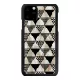 Funda para smartphone iKins para iPhone 11 Pro Max, diseño de pirámides negro, carcasa rígida protectora