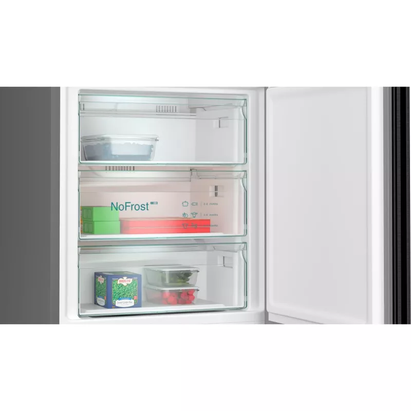 Siemens KG49NAXCF frigorífico combi independiente 440 L acero inoxidable