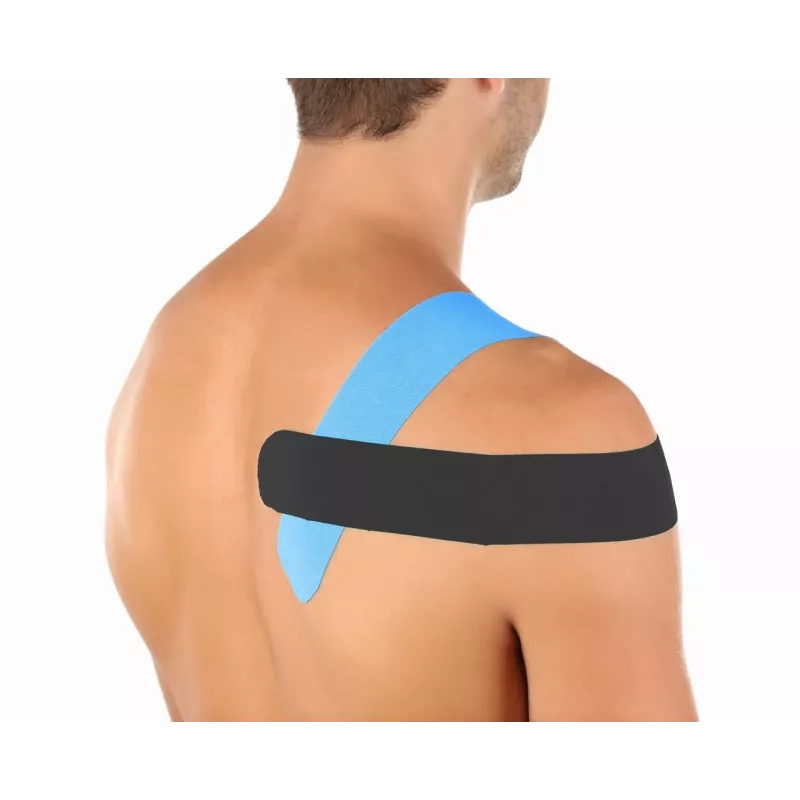 Venda kinesiológica MDH DRQR5C4FGX5XP — venda elástica de kinesiología de algodón 5 m × 50 mm, beige