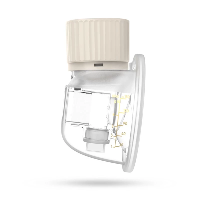 Sacaleches eléctrico inalámbrico neno VENTO Three-Phase, recargable, portátil, pantalla LCD, biberón 150 ml, sin BPA, beige