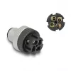 Conector DeLOCK M12 codificación A 4 polos conector macho conexión por tornillo 60533