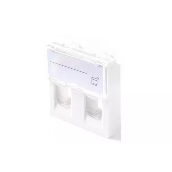 Toma de pared Lanview LKS830 45x45 mm 2 puertos Ethernet