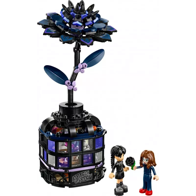 Set de construcción LEGO Wednesday 76784 flor de Dahlia Negra — modelo decorativo, 358 piezas, 9+ años
