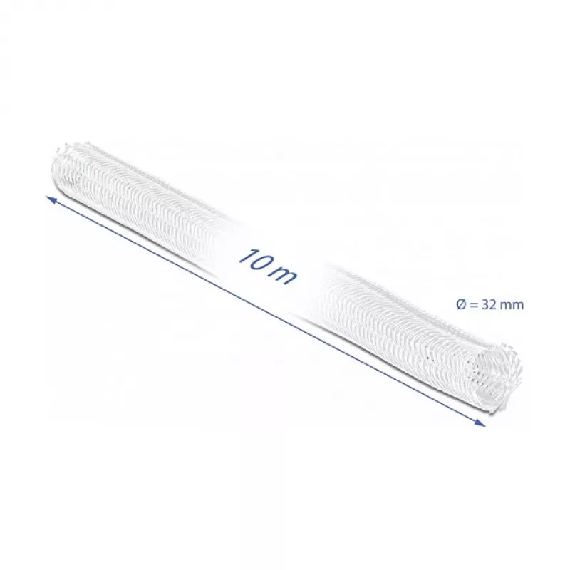 Funda de malla DeLOCK 20820 10 m x 32 mm blanco