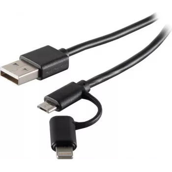 Cable Lightning S/CONN 14-14025 1m negro
