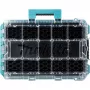 MAKTRAK organizador profundo M, caja de herramientas azul/transparente, tapa transparente