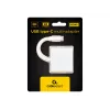Adaptador gráfico USB GEMBIRD A-CM-HDMIF-02-SV, salida HDMI, hasta 3840×2160, plateado, 58,5×51×11,6 mm