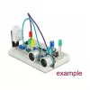 Protoboard DELOCK 18315 — plástico blanco, 54 × 84 × 9 mm