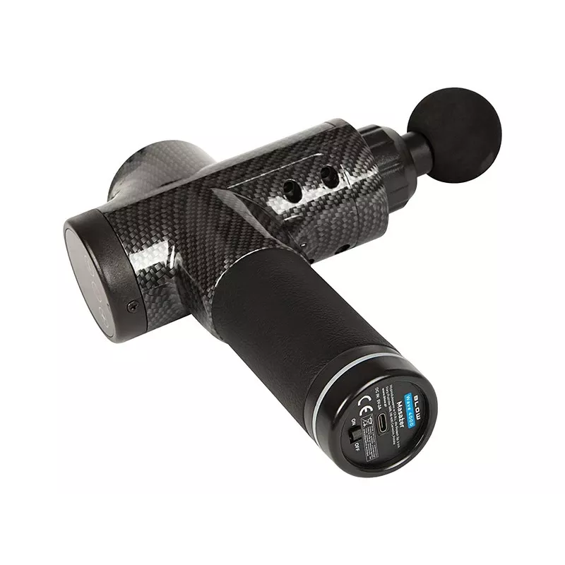 BLOW Wave 4000 44-340# pistola de masaje, 30 velocidades, 10 cabezales, 100 W, pantalla táctil LCD, USB-C, negra