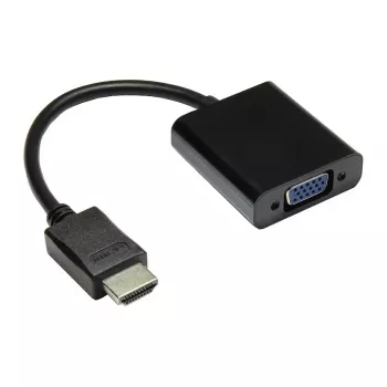 Adaptador HDMI a VGA, conector macho HDMI a conector hembra VGA, conector hembra estéreo de 3,5 mm, negro, Good Connections® (HDMI-AD21)