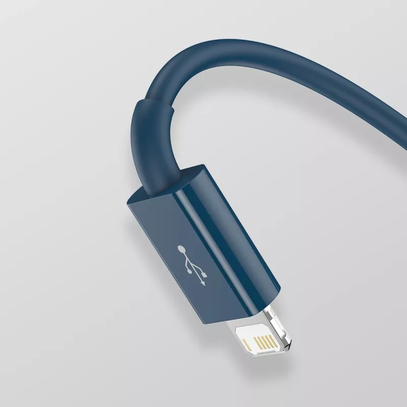 Cable USB 3en1 Baseus Superior Series, USB a Micro-USB / USB-C / Lightning, 3,5 A, 1,5 m (azul)