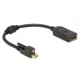 Cable DisplayPort DeLOCK 62638 Mini DisplayPort 0,25 m Negro