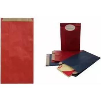 Bolsa de regalo agipa 101651 roja papel kraft 125×200 mm