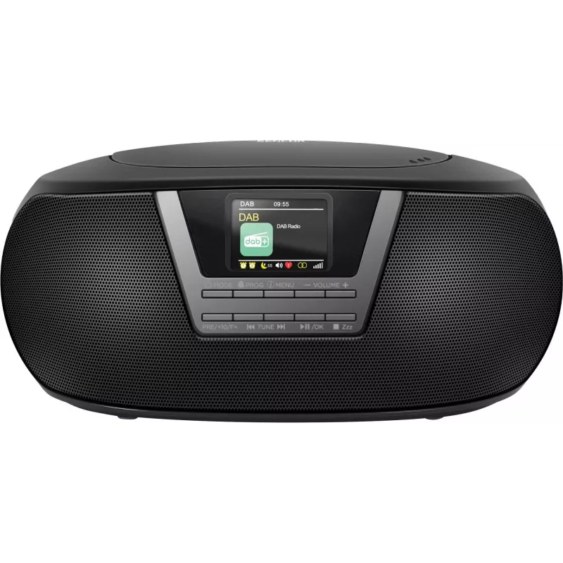 Sencor SPT 6200DB boombox con reproductor CD/MP3 y radio, DAB+/FM, Bluetooth, USB, AUX, 3 W, negro