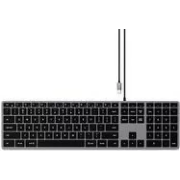 Teclado Satechi Slim W3 Home USB QWERTZ alemán negro gris