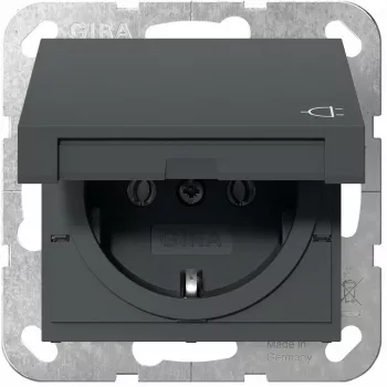 gira mecanismo de toma de corriente SCHUKO System 55 antracita 445428