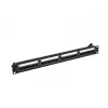 Patch panel 1U LANBERG PPUA-1024-B, 24 puertos, Cat6a, U/UTP, rack 1U, profundidad 102 mm, metal, negro