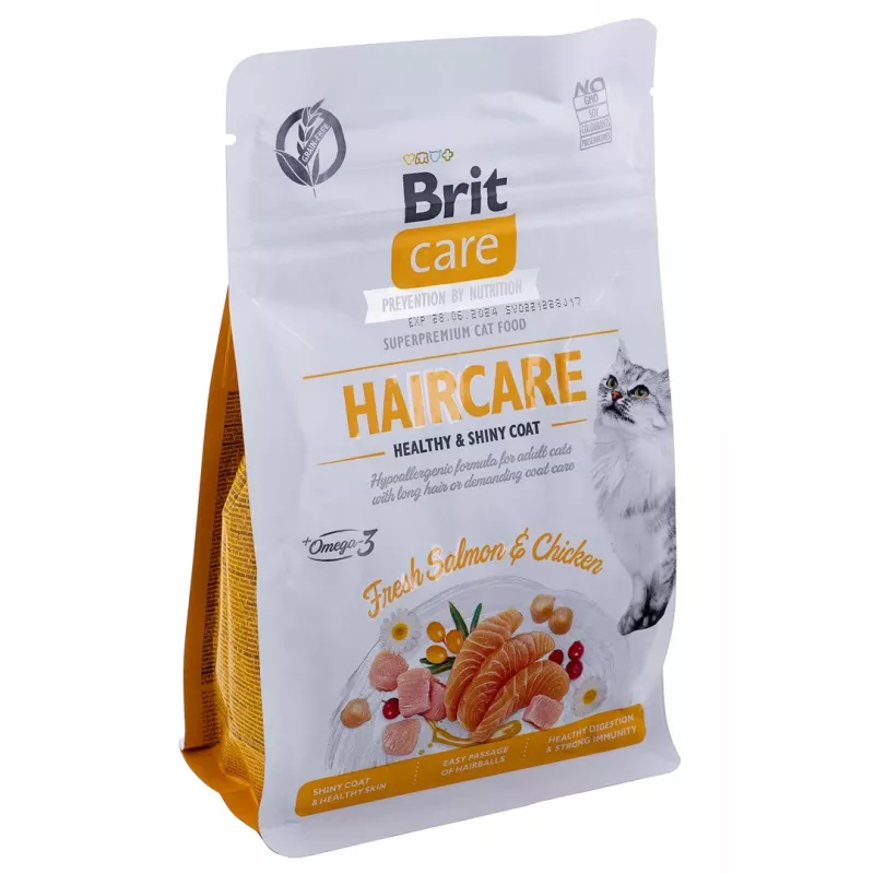 BRIT Care Grain Free Haircare Healthy & Shiny Coat - comida seca para gatos - 400 g