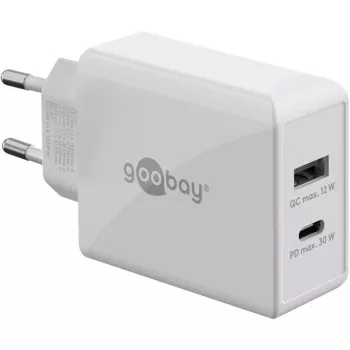 Goobay Dual USB-C™ PD (Power Delivery) Cargador Rápido (30 W) (61674)
