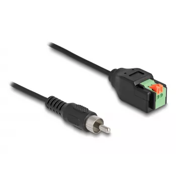 DeLOCK cable adaptador de conector RCA a regleta con botón de presión 15 cm