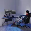 NanoRS RS155 Soporte plegable de acero para volante de gaming con soporte para pedales ajustable antideslizante