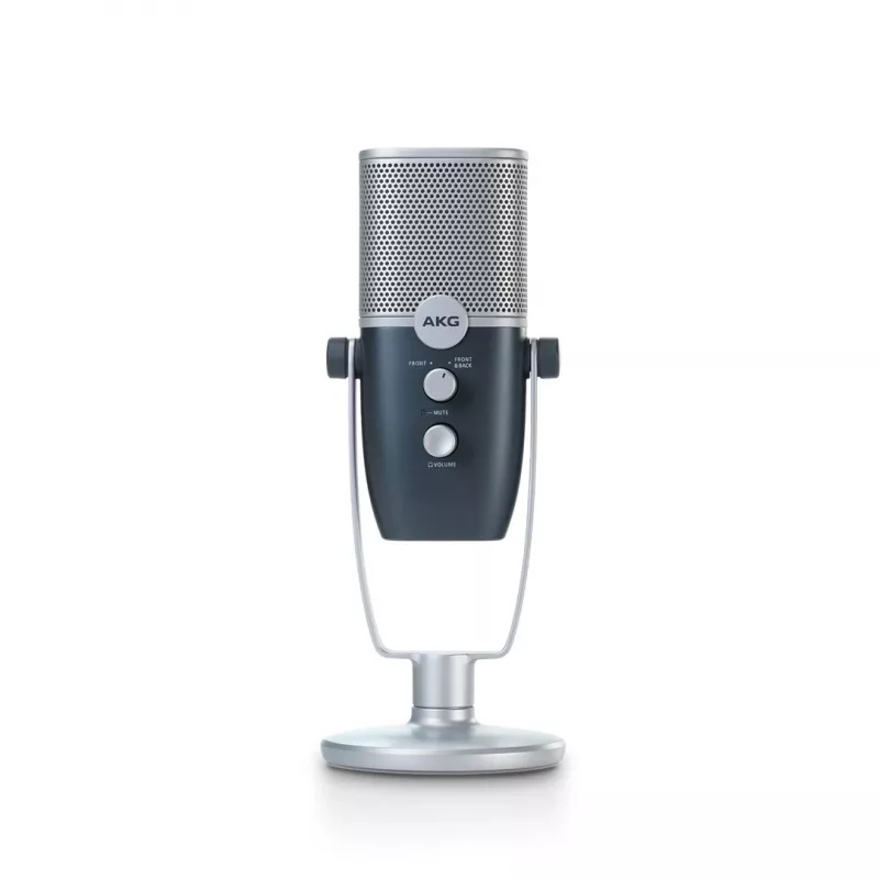 AKG Ara - micrófono de condensador USB profesional, azul/plata
