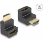 Adaptador HDMI High Speed DeLOCK conector macho a conector hembra en ángulo 8K 60 Hz negro