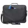 Manhattan Cambridge funda para portátil 17,3 pulgadas, diseño clamshell, negro, LOW COST, compartimento para accesorios, compartimento para documentos en la parte trasera, correa para el hombro (extraíble), compatible con Targus CN418EU, funda para portátil, tres años de garantía