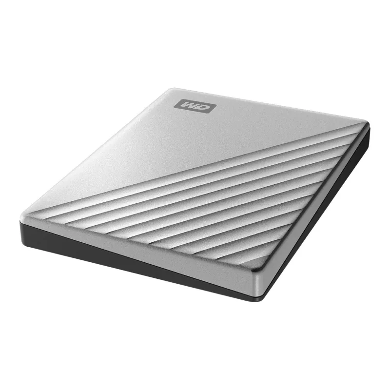 WD My Passport Ultra para Mac WDBKYJ0020BSL - Disco duro - cifrado - 2 TB - externo (portátil) - USB 3.0 (conector USB-C) - AES de 256 bits - Plata