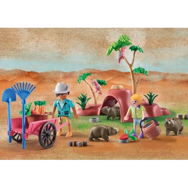 Wiltopia 71625 Set de figuras Wombat Shelter