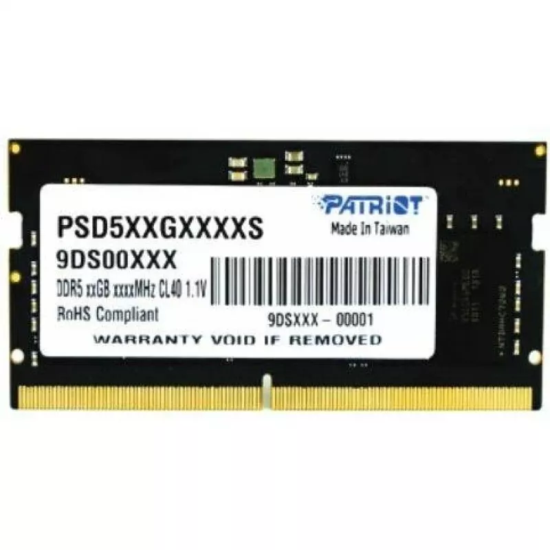 Memoria PATRIOT Signature PSD58G480041S - 8 GB - 1 x 8 GB - DDR5 - 4800 MHz - SO-DIMM de 262 pines