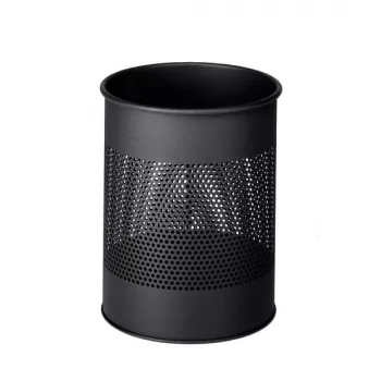 Papelera resistente - Redonda - 15 L - Acero